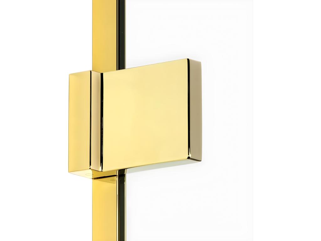 Homzora GOLD SHINE 100x90 cm left-hand pivoting gold shower enclosure with front access