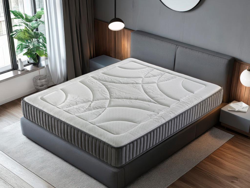 Meubiana 160x190 Mattress, 24 cm Thick - High-Density Foam - Multi-Zone Comfort System