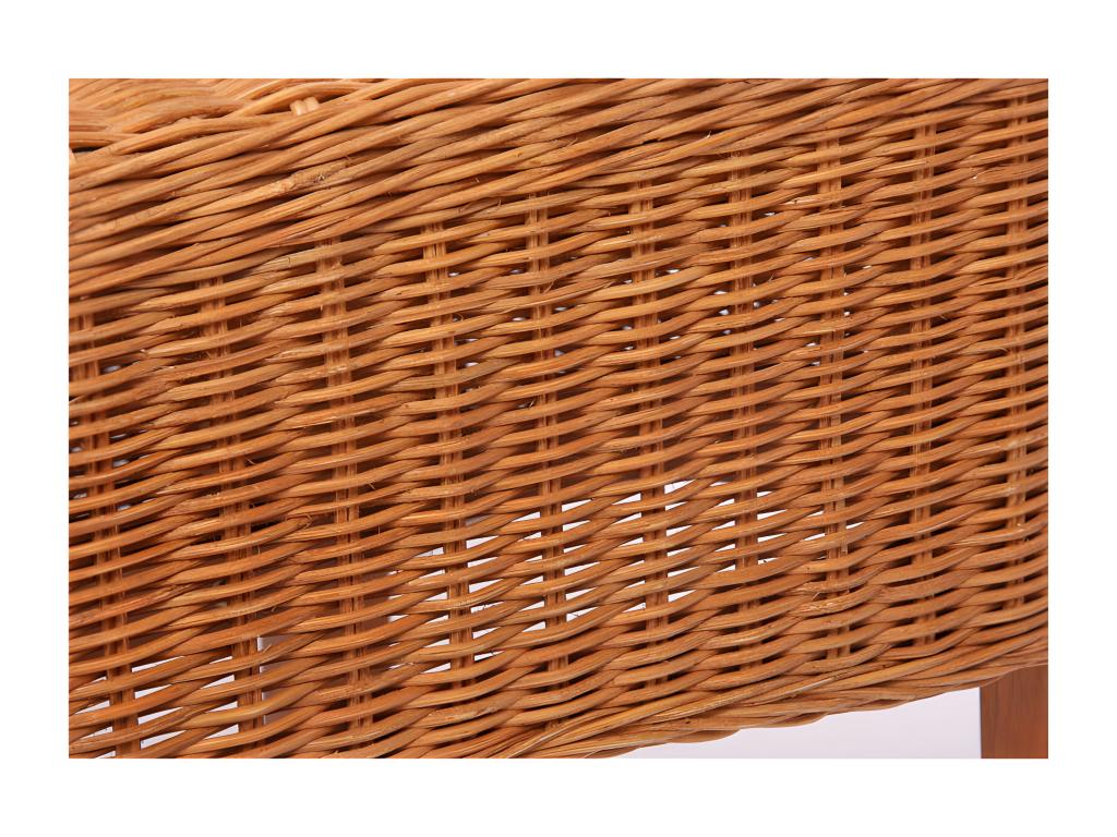 Set of 2 M42 dining chairs, rattan/wood, 46x50x96cm