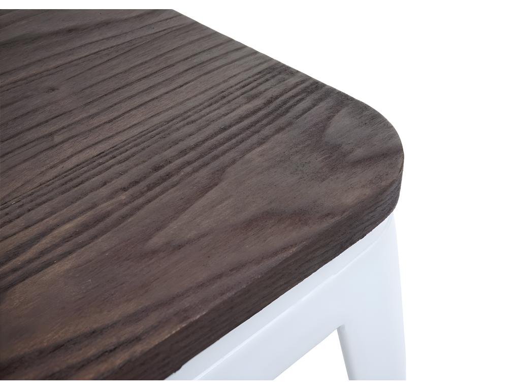 2x Meubiana-A73 stools with wooden seats included, white