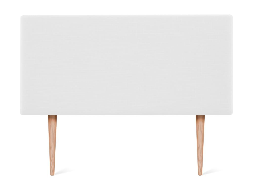 Homzora Smooth Natural Linen Headboard 95x105cm with Legs for 90cm Beds - White