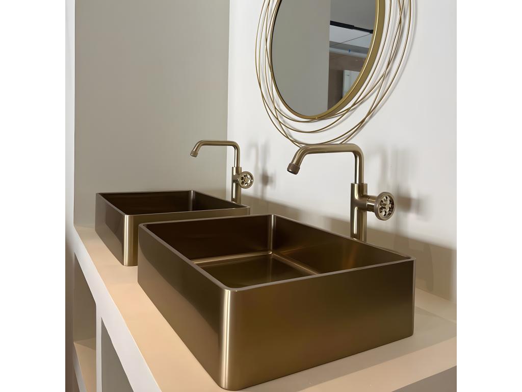 Meubiana high basin mixer tap, brushed gold - Meubiana