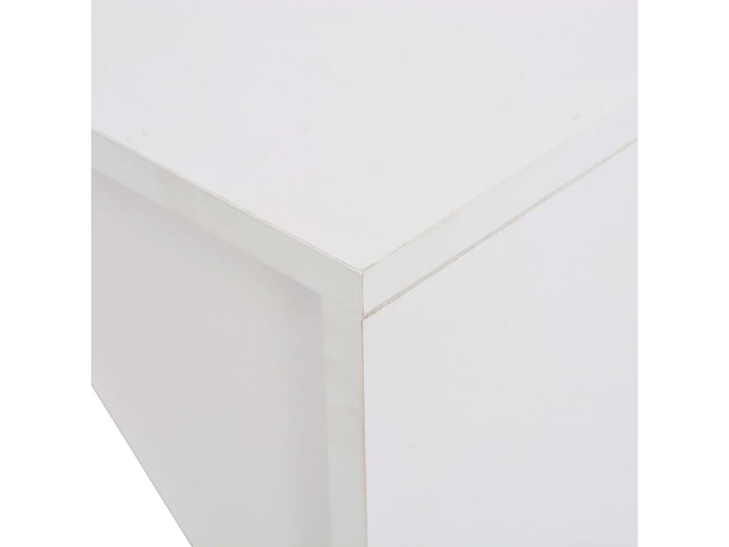 Bar table with cabinet, white, 115x59x200 cm