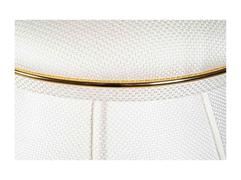 Meubiana Designer Stool 55cm Ivory / Gold