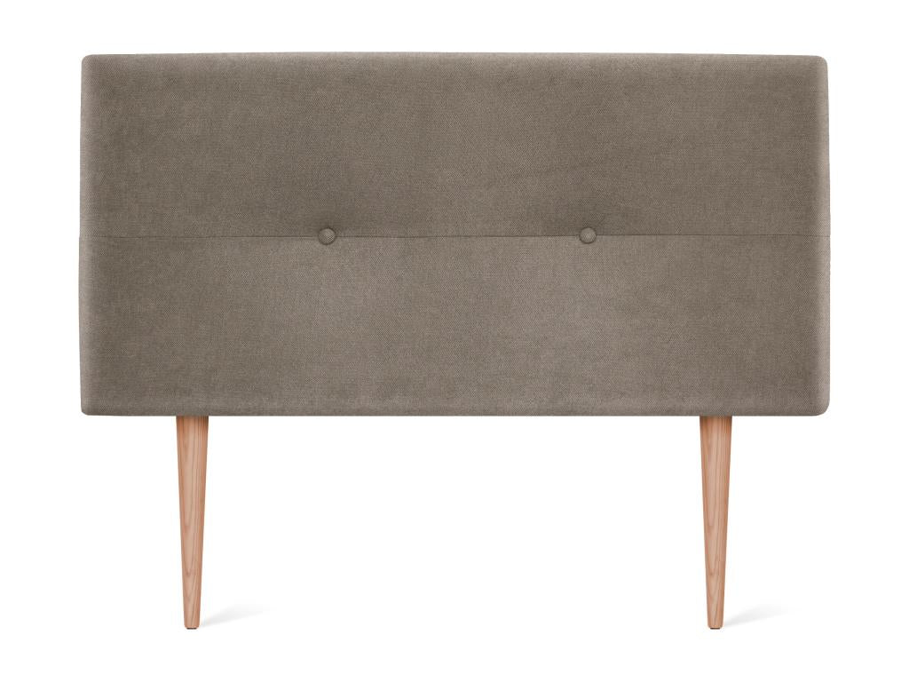 Homzora Aqualine Fabric Headboard with Buttons 110x105cm with Legs for 105cm Beds - Earth