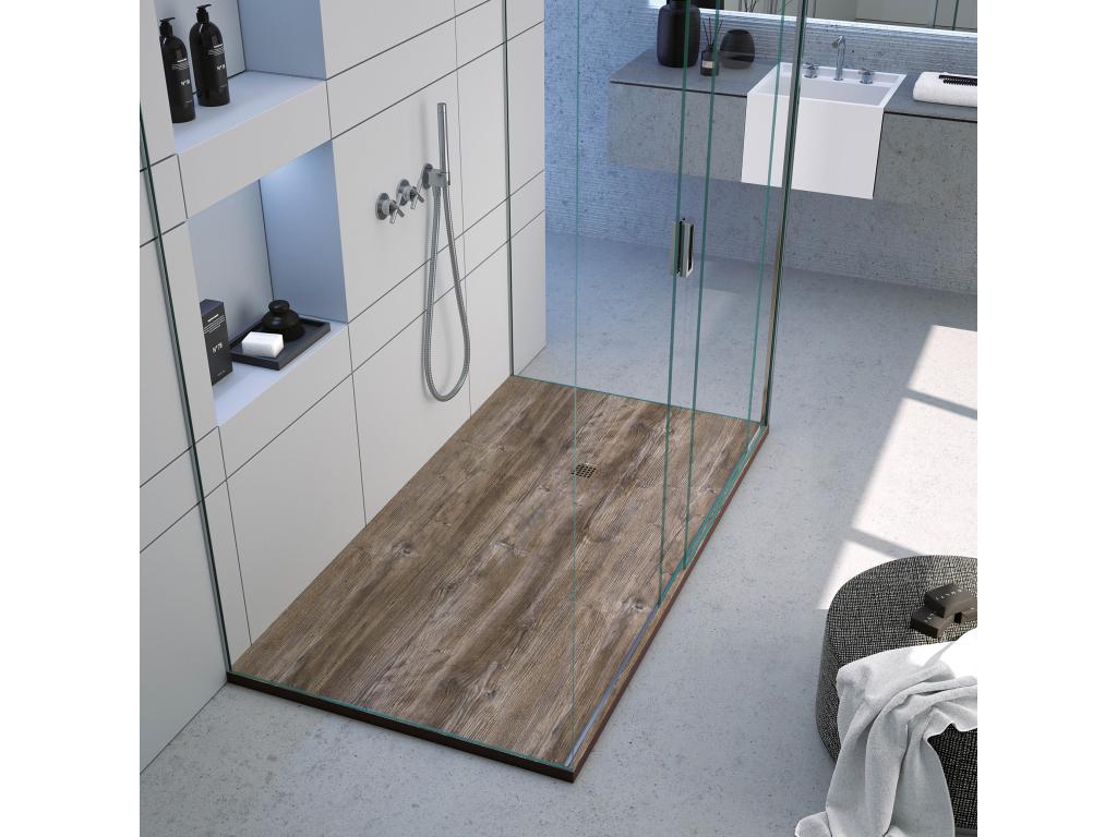 Homzora shower tray with smooth finish, Homzora 3D color grid - 130x80 cm