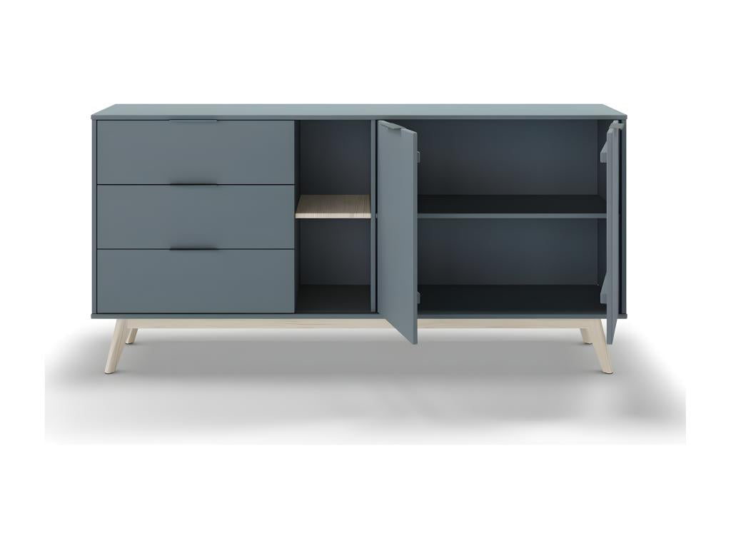 2-Door, 2-Shelf, 3-Drawer Buffet, 165 cm Wide - Homzora