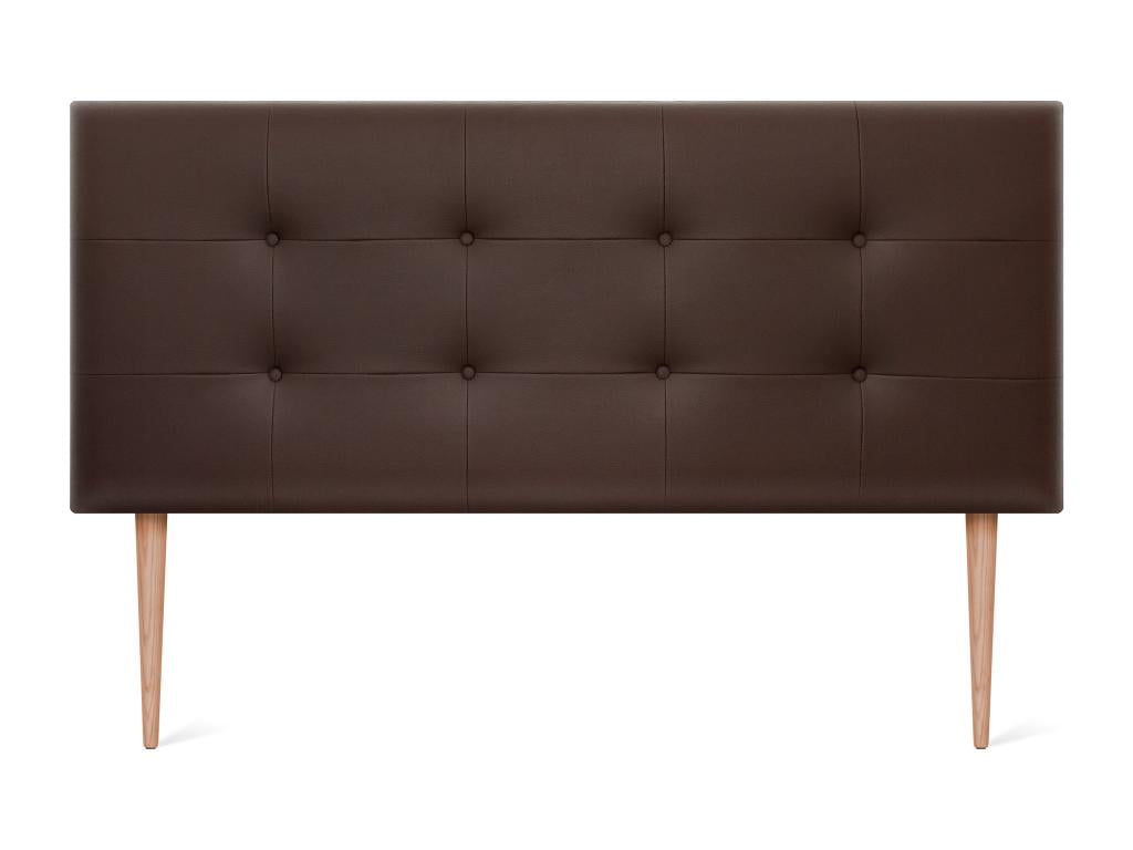 Meubiana Faux Leather Upholstered Headboard 160x115cm with Legs for 150/160cm Beds - Chocolate