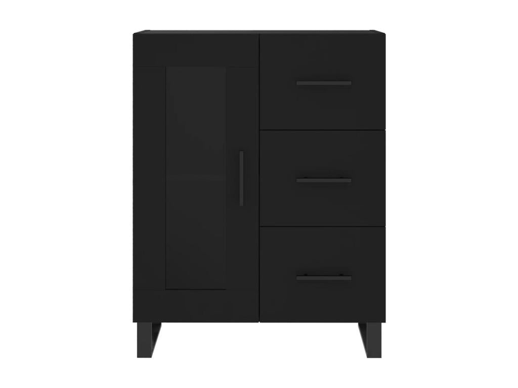 Black sideboard 69.5x34x90 cm engineered wood