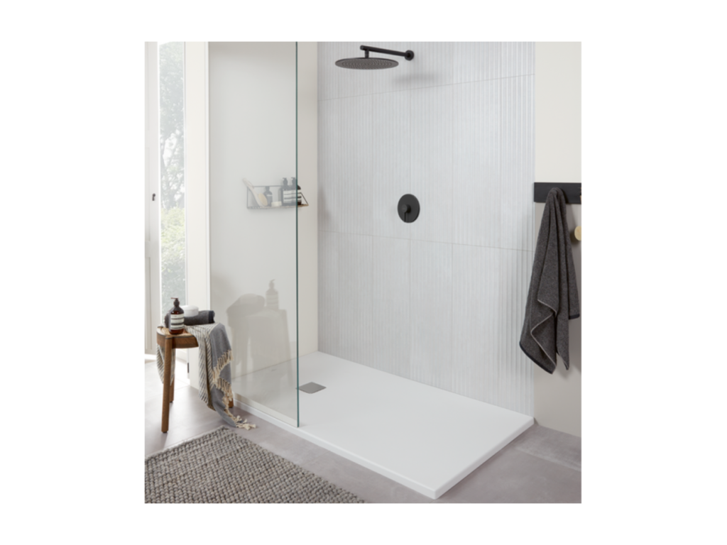 Homzora ET BOCH Planeo 150x80 acrylic rectangular shower tray, natural white
