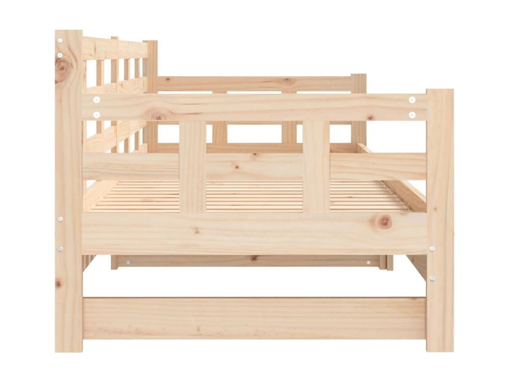 Sliding bed, solid pine wood, 2 x 90x190 cm