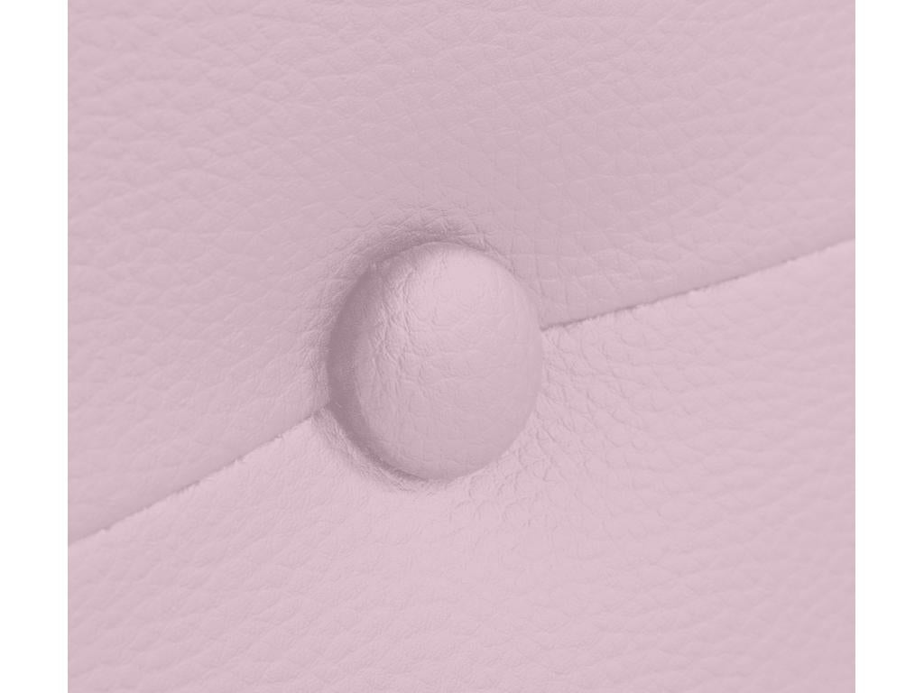 Homzora Faux Leather Headboard with Buttons 90x50cm for 80/90cm Beds - Pink
