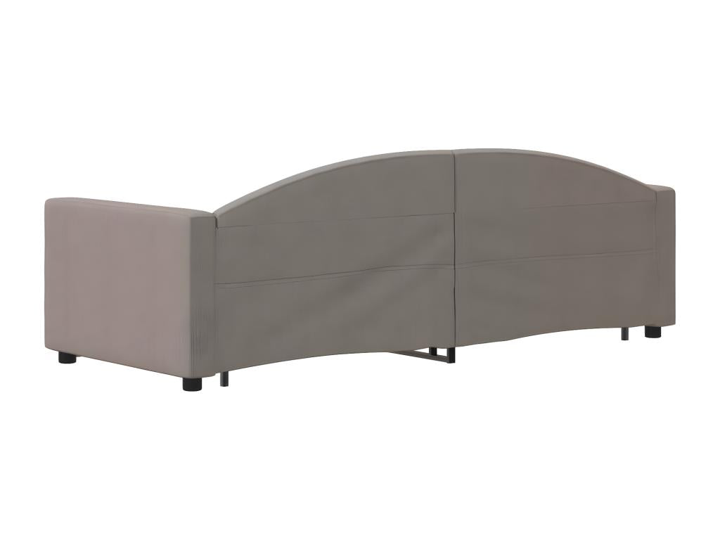Meubiana 80x200 cm daybed with pull-out bed, fabric