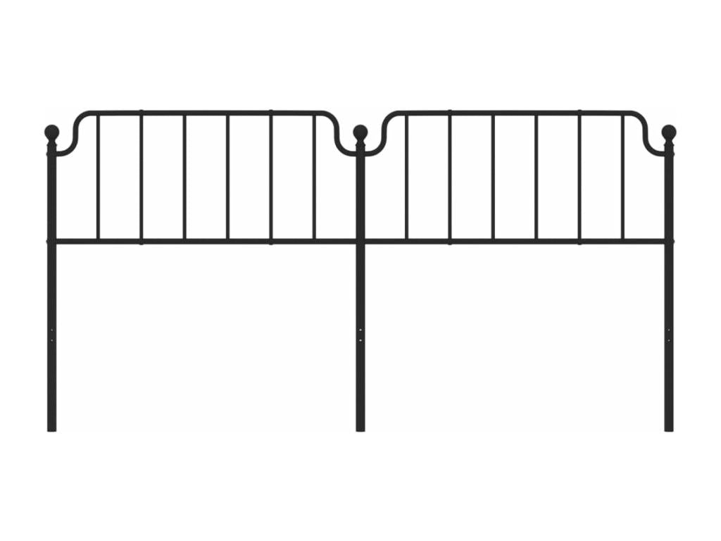 Black metal headboard 200 cm