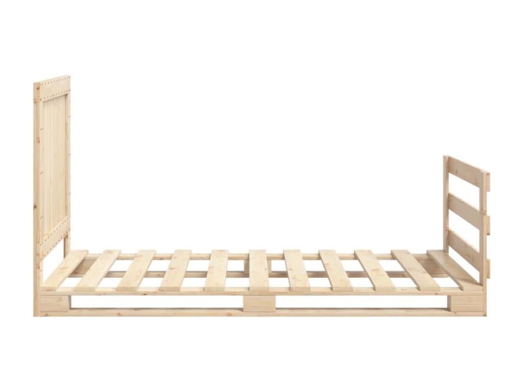 Bed frame without mattress with headboard 100x200 cm