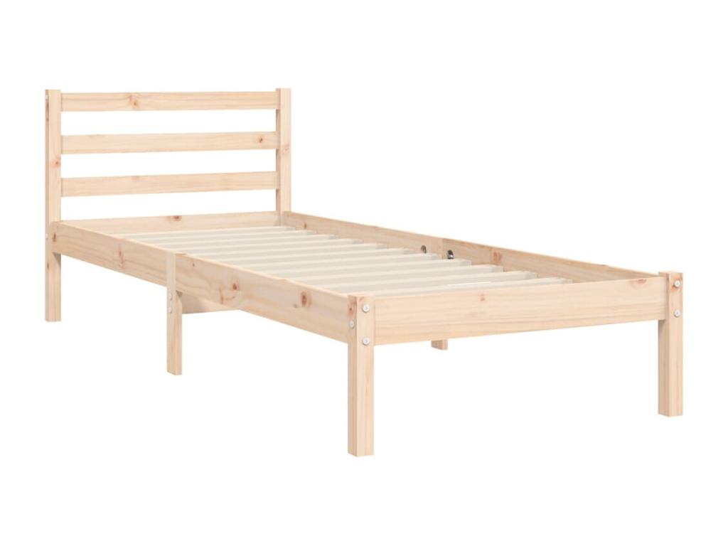 Bed frame and headboard 100x200 solid wood