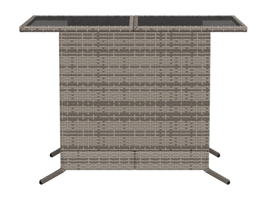 Meubiana 3-piece set with grey resin wicker cushions