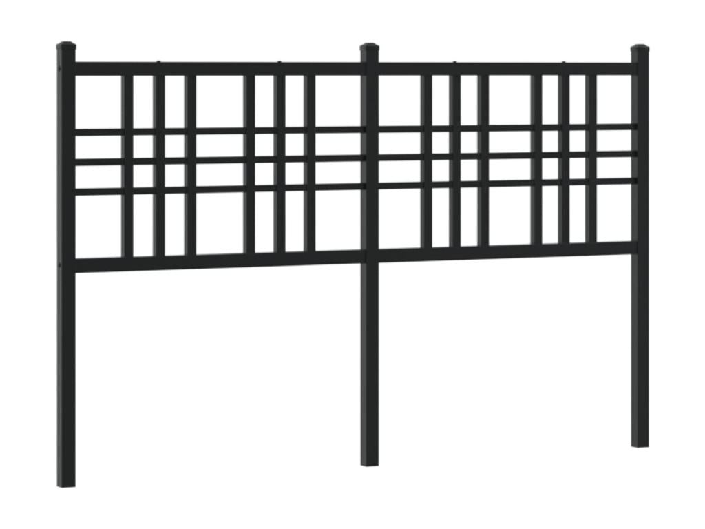 Black metal headboard 120cm
