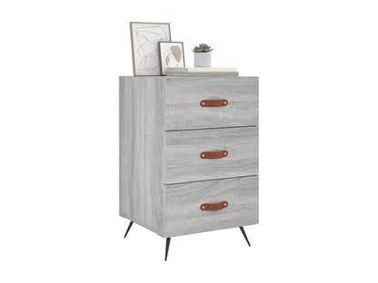 Meubiana Premium - Meubiana bedside table, grey, 40x40x66 cm, engineered wood