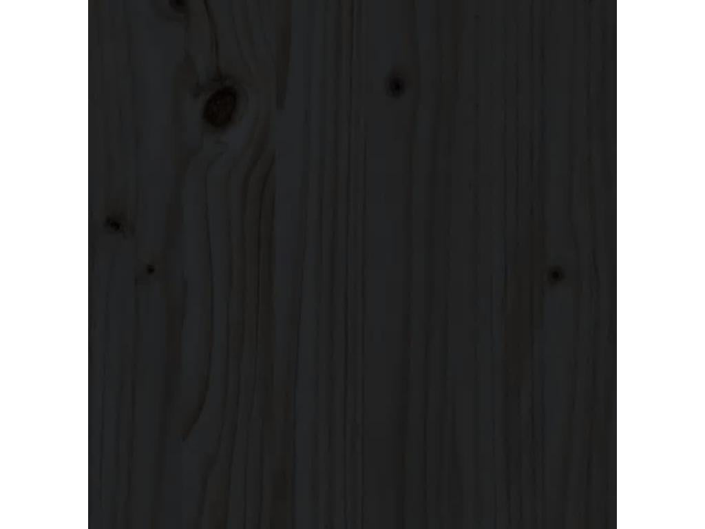Black headboard 106x4x104 cm Solid pine wood