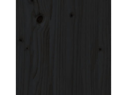 Black headboard 106x4x104 cm Solid pine wood