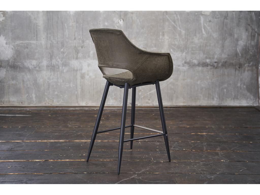 Stool - Green microfiber - Meubiana