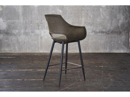 Stool - Green microfiber - Meubiana