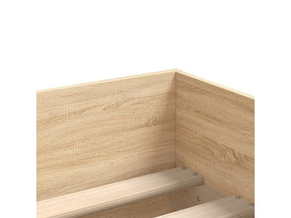 Homzora oak bed frame (75x190 cm) without mattress