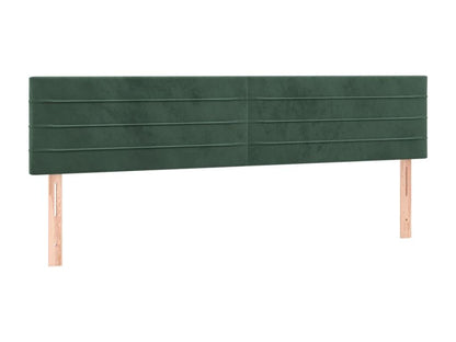 2-piece headboard set, dark green, 100x5x78/88 cm, velvet