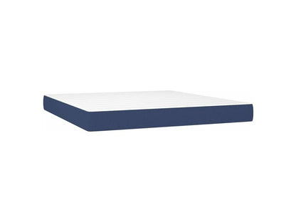 Homzora bed base with mattress, blue, 160x200 cm, fabric