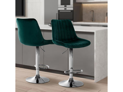 Bar stool - Velvet / Meubiana - Green - Meubiana