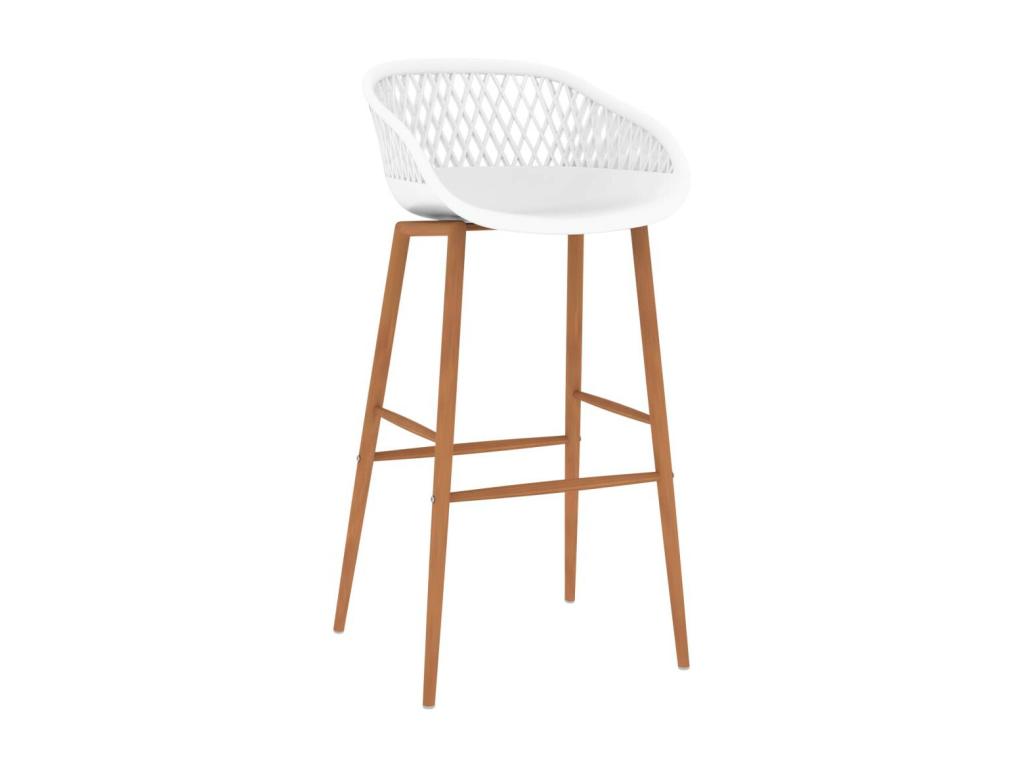 2-piece white bar stools