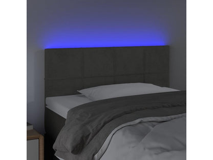 Dark Grey LED Headboard 80x5x78/88 cm Velvet