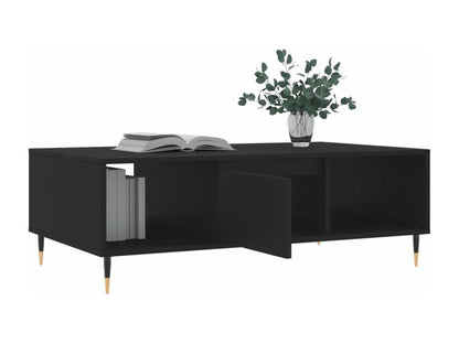 Black coffee table, 104x60x35 cm, engineered wood