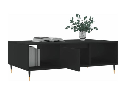 Black coffee table, 104x60x35 cm, engineered wood