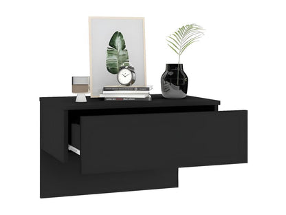 Black Wall-Mounted Bedside Table