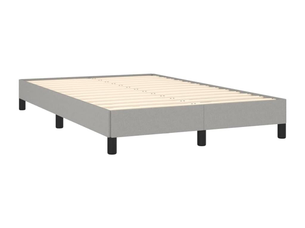 Meubiana bed base and light grey 120x190 mattress in fabric