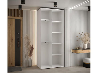 Homzora 8 Sliding Door Wardrobe 235.2/120/45 2 Doors White/White/Gold