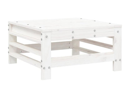 6-piece garden furniture set, white, solid pine wood