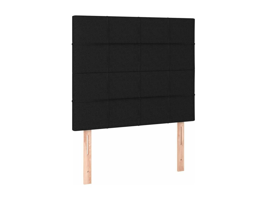 Black LED Headboard 80x5x118/128 cm Fabric