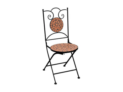 Homzora 3-piece mosaic ceramic tile furniture set, terracotta