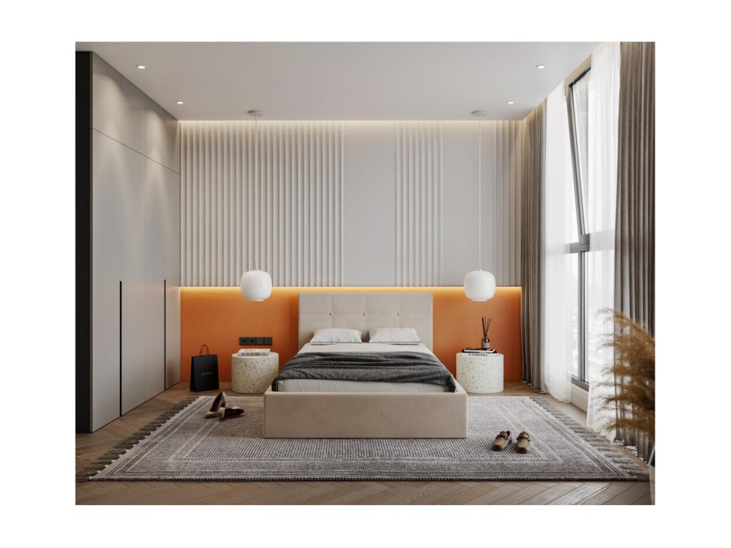 Doucezen 120x200 cm storage bed with Doucezen lift-up slatted base, Beige