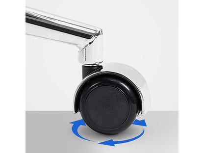 Office chair - Genuine leather / Chrome-plated metal - Cream - Doucezen