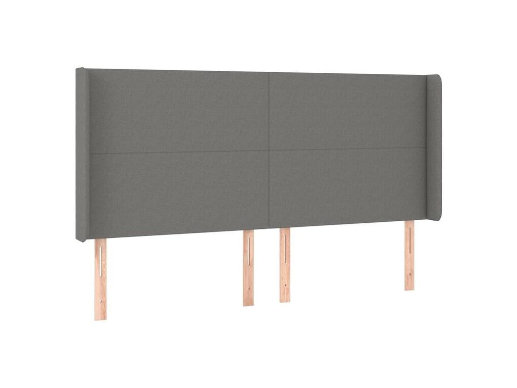 Meubiana bed base with LED mattress, dark grey, 180x200 cm, fabric