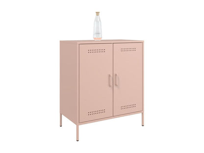 Pink steel sideboard, 68x39x79 cm