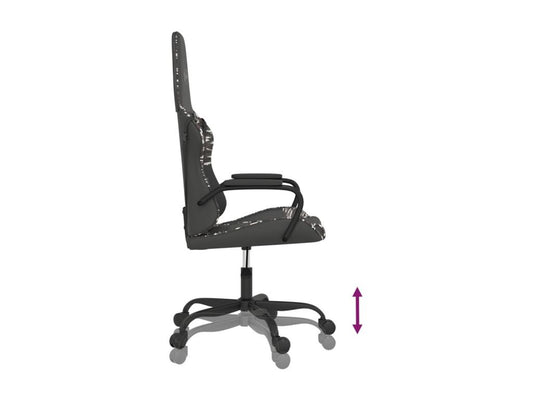 Black and camouflage faux leather massage gaming chair