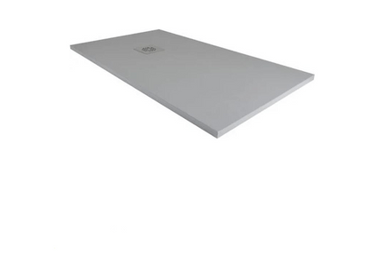 Shower tray 65x175 cm Meubiana line Extra Thin Dark Grey RAL 7005 in Synthetic Resin and Marble Powder with Free Drain