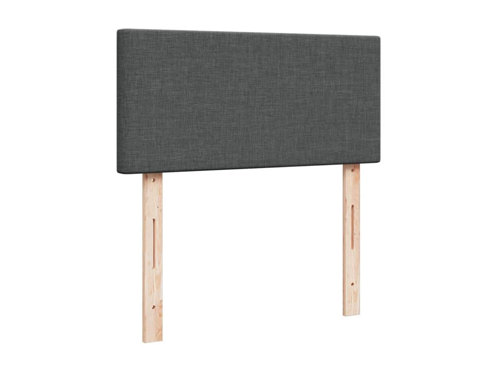 Homzora bed base and mattress, dark grey, 90x190 cm, fabric