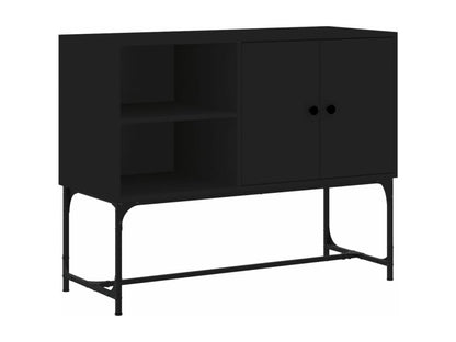 Black sideboard 100x40x79.5 cm engineered wood