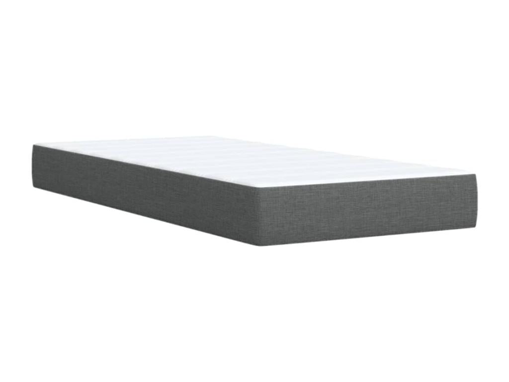 Homzora bed base and mattress, dark grey, 90x190 cm, fabric